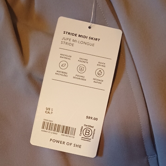 Athleta Stride Midi Skirt Women's Size Small NWT - Picture 4 of 6